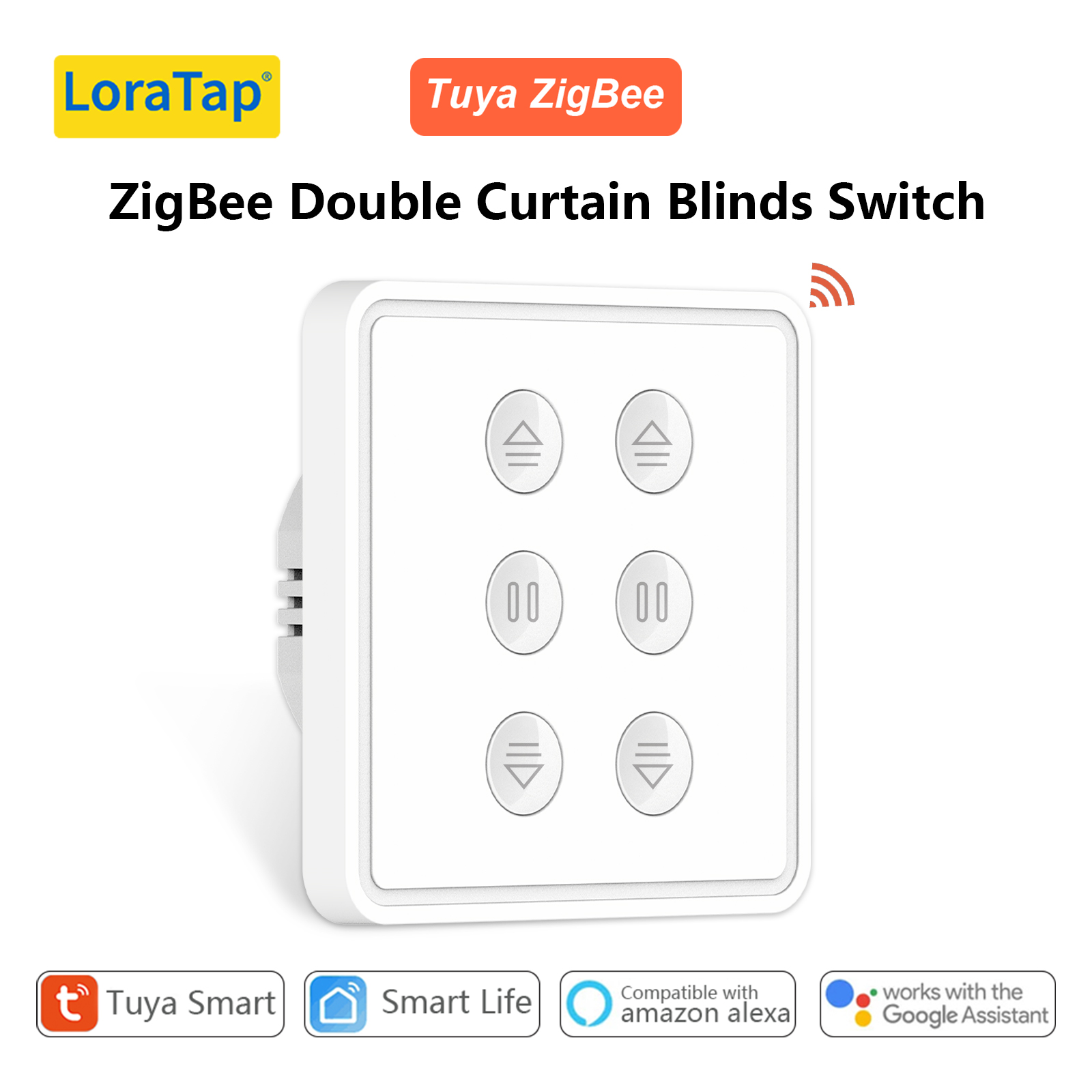Smart Home Z Wave - Interruttore per Tende Doppie LoraTap Tuya