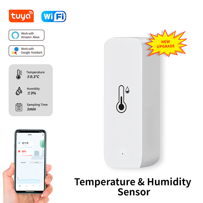 Smart Home Voice Assistant - Tuya WiFi Sensore di temperatura e