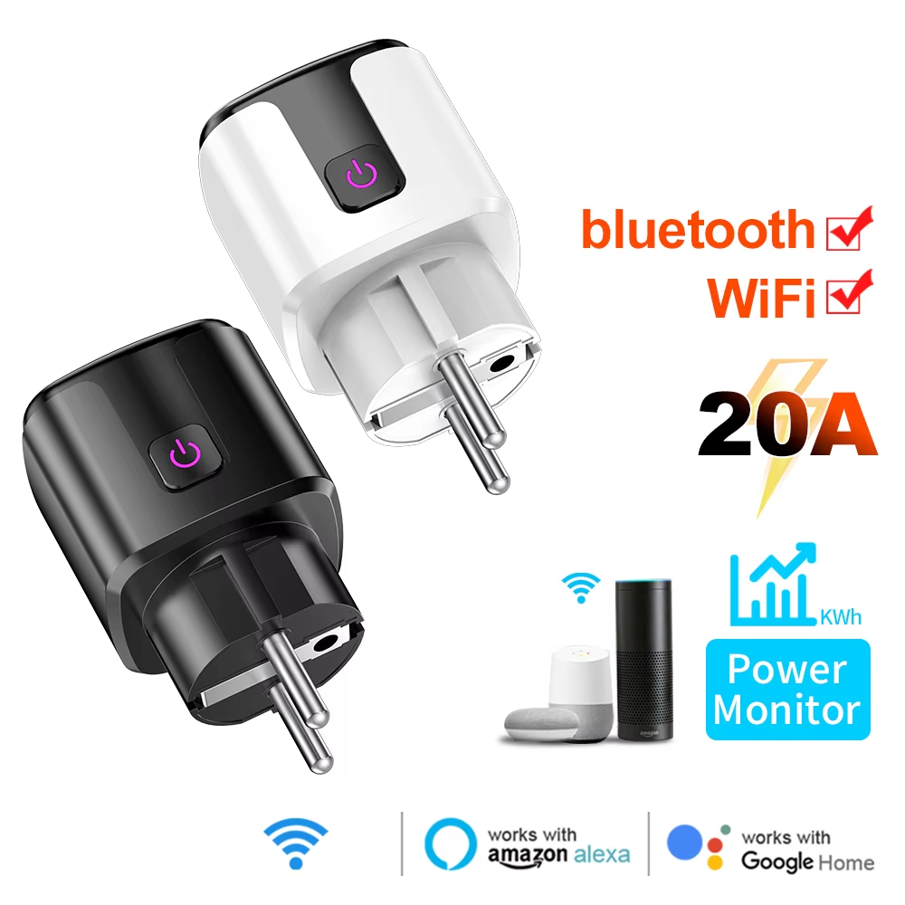 Smart Home Voice Assistant - Presa Intelligente WiFi+Bluetooth 20A EU con