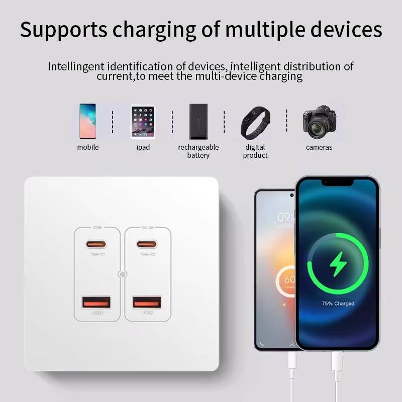 Smart Home Utilities - Presa a Muro Herepow con Doppia