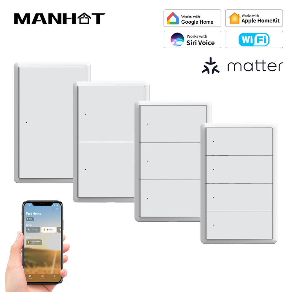 Smart Home Internet - Interruttore Intelligente WiFi MANHOT Homekit Senza