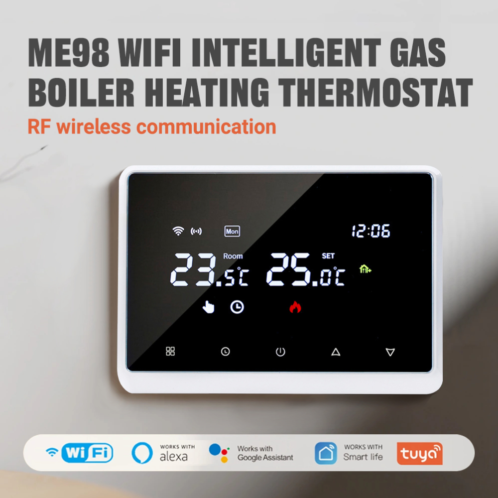 Smart Home Package - Termostato WiFi Intelligente ME98 Alimentato a