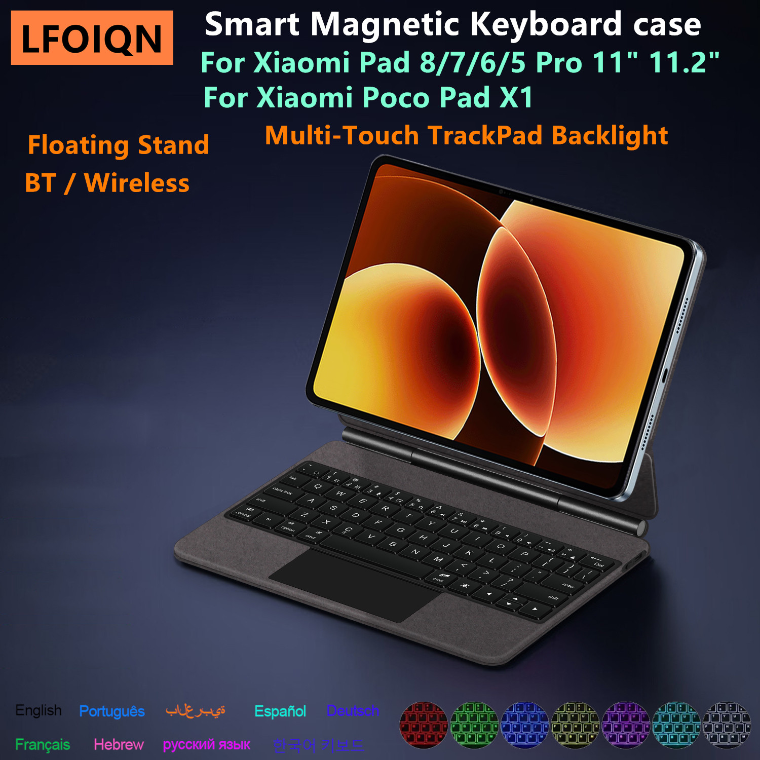 Smart Home Tablet - Tastiera magica LFOIQN per Xiaomi Poco