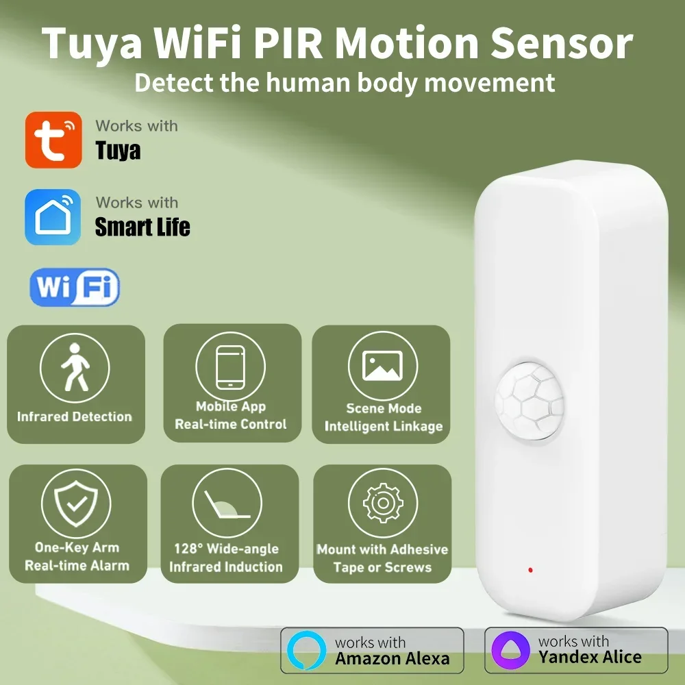 Pir Motion Sensor - Tuya WiFI Sensore di movimento PIR