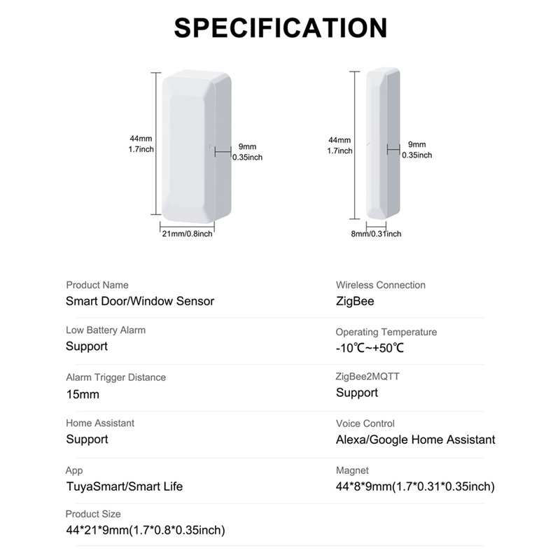 ABLG Tuya Zigbee Sensore per p - Wireless Door Sensor recensione e prezzo
